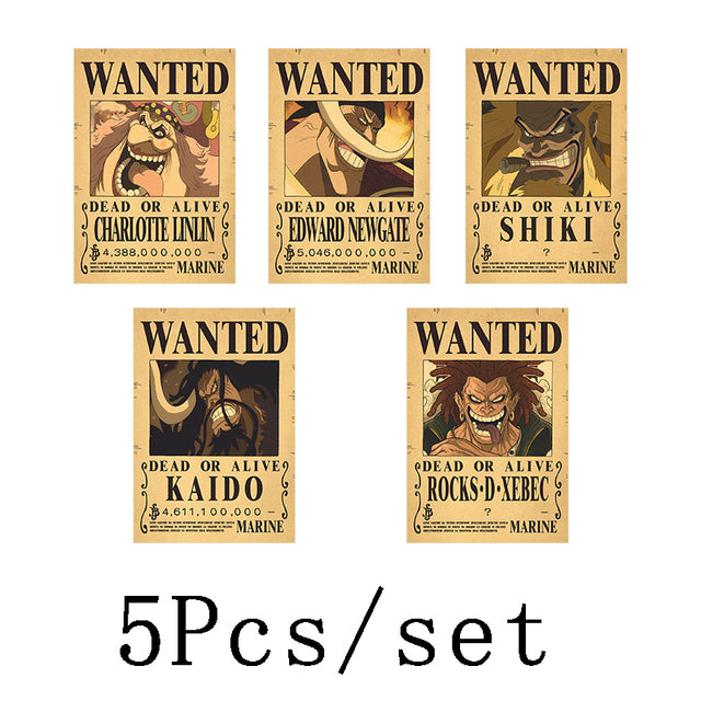 10Pcs/set One Piece Anime Vintage Posters