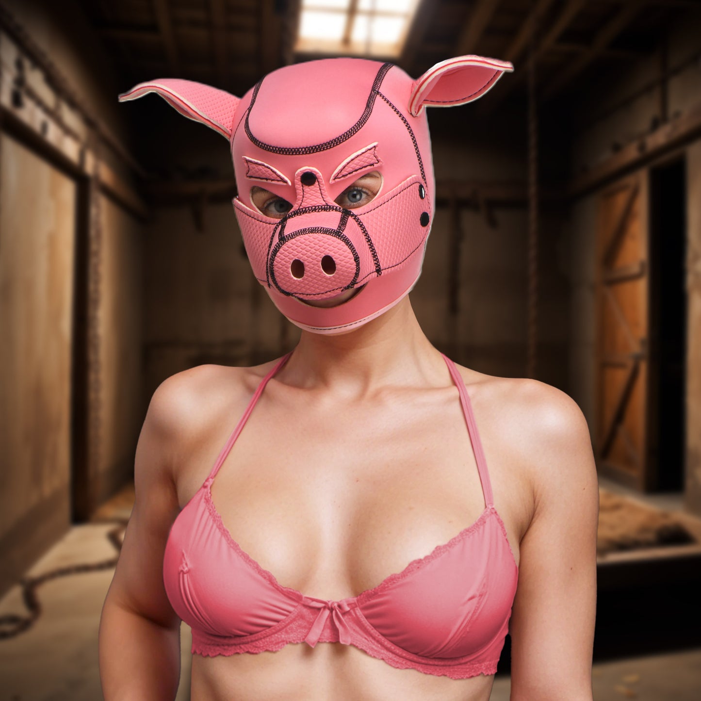 Swine Pig Neoprene Hood