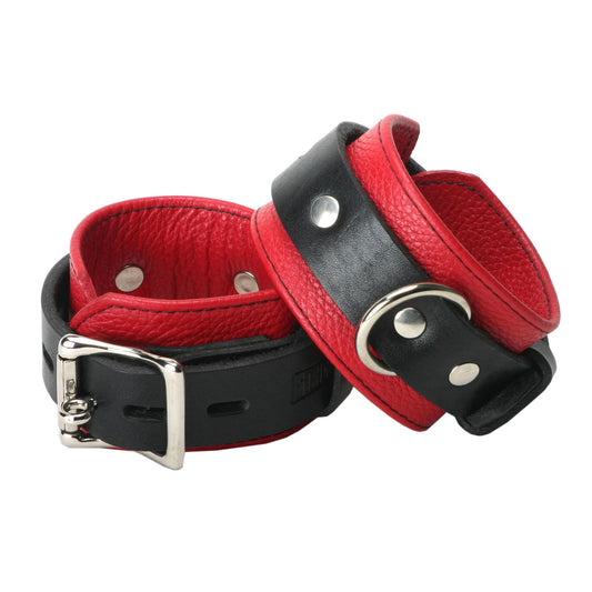 Strict Leather Deluxe Black and  Locking Wrist Cuffs