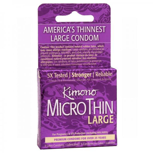 Kimono Micro Thin Large Condoms 3 Pack