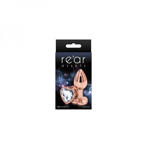 Rear Assets Rose Gold Heart Small Clear